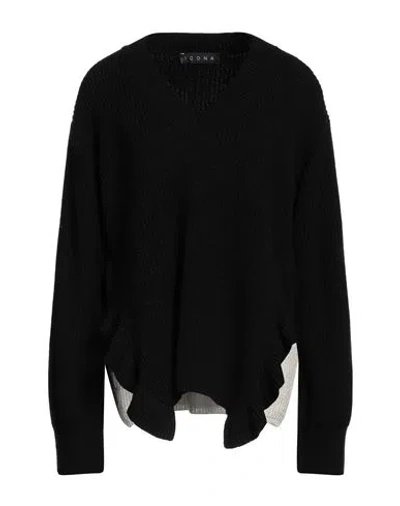 Icona By Kaos Woman Sweater Black Size M Viscose, Polyamide, Wool, Cashmere