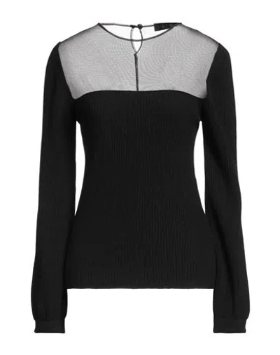 Icona By Kaos Woman Sweater Black Size M Viscose, Polyamide, Wool, Cashmere, Polyester