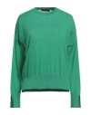 Icona By Kaos Woman Sweater Green Size L Cotton In Green