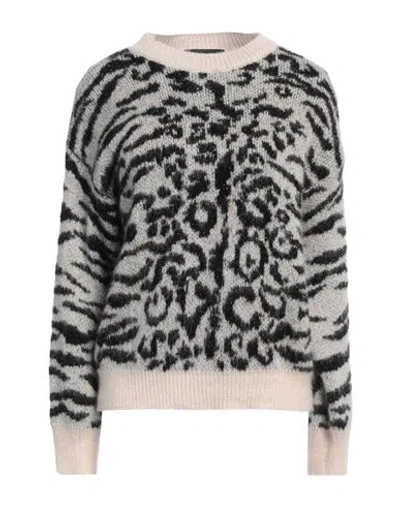 Icona By Kaos Woman Sweater Ivory Size M Acrylic, Mohair Wool, Polyamide In White
