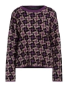 Icona By Kaos Woman Sweater Purple Size S Viscose, Polyester, Polyamide In Purple
