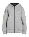 Icona By Kaos Woman Sweatshirt Light Grey Size L Viscose, Elastane In Gray