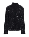 Icona By Kaos Woman Top Black Size 6 Polyester, Polyamide