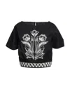 Icona By Kaos Blouses In Black