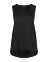 Icona By Kaos Woman Top Black Size 8 Viscose In Black