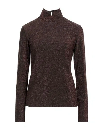 Icona By Kaos Woman Top Bronze Size S Polyester, Polyamide, Nylon, Elastane In Yellow