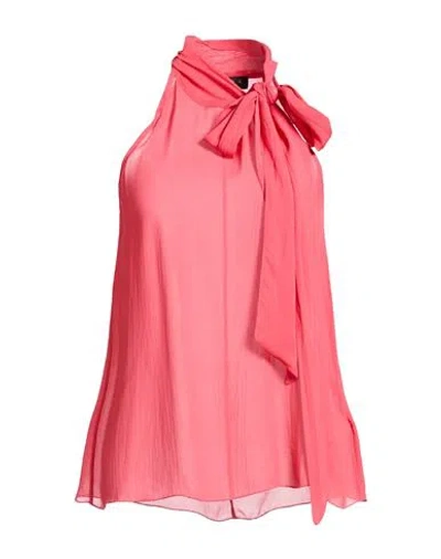 Icona By Kaos Woman Top Coral Size 4 Viscose In Pink