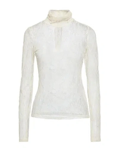 Icona By Kaos Woman Top Ivory Size 6 Polyamide In White