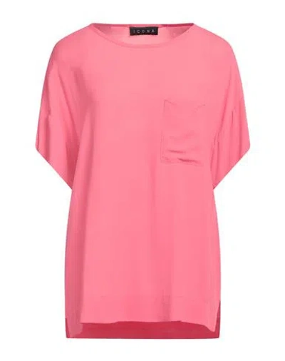 Icona By Kaos Woman Top Pink Size 8 Rayon