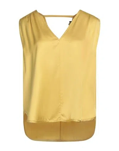 Icona By Kaos Woman Top Yellow Size 8 Viscose