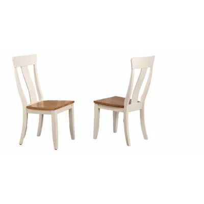 Iconic Furniture Solid Wood Dining Chair In Beige Wood