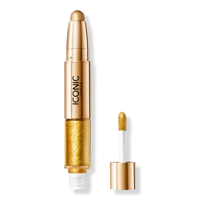 Iconic London Glaze Crayon Dual-ended Glitter Eyeshadow - Goldmine