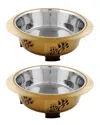 Iconic Pet Dnu Unprofitable  Set Of 2 Color Splash Designer Oval Fusion Bowls-small/medium