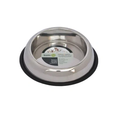 Iconic Pet Easy Feed High Back Pet Single Bowl In Silver