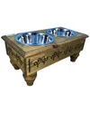 Iconic Pet Raised Wooden Pet Double Dinersteel Bowls