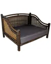 Iconic Pet Rattan Maharaja Pet Bed In Brown