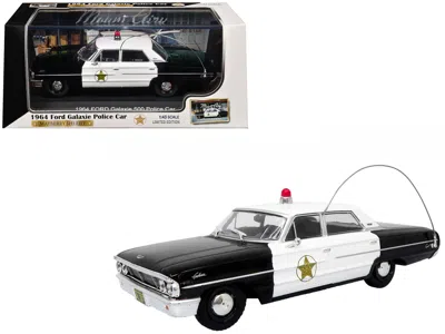 Iconic Replicas 1964 Ford Galaxie 500 Police Car "mount Airy Mayberry Sheriff" Black And White 1/43 Diecast Model By