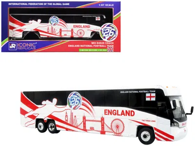 Iconic Replicas Mci D4520 Coach Bus "england National Football Team" White With Graphics "international Federation O