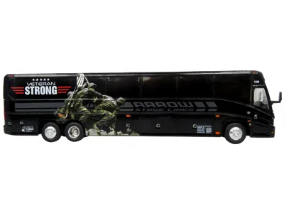 Iconic Replicas Mci J4500 Coach Bus "arrow Stage Lines - Veteran Strong" Black "the Bus & Motorcoach Collection" Lim