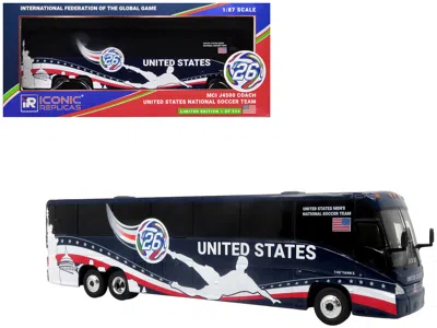 Iconic Replicas Mci J4500 Coach Bus "united States National Soccer Team" Dark Blue With Graphics "international Fede