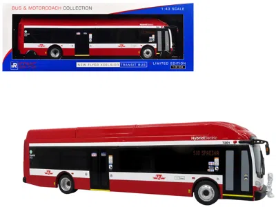 Iconic Replicas New Flyer Xcelsior Transit Bus Bank "ttc Â€" Toronto Transit Commission" Red And White "the Bus & Mo