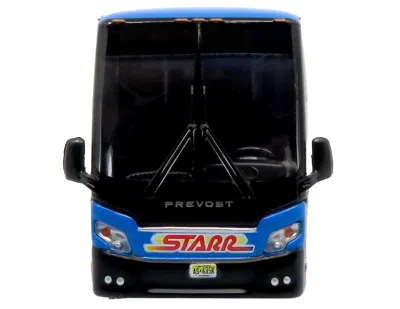 Iconic Replicas Prevost H3-45 Coach Bus "starr Tours" Blue With Graphics Limited Edition 1/87 (ho) Diecast Model By