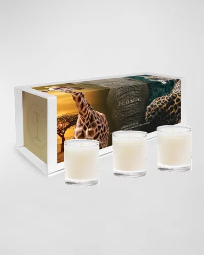 Iconic Scents African Soil Candle Gift Set, 3 X 3 Oz.