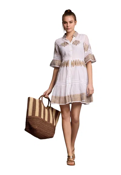 Iconique Women's Dress  Ic25020 White In Multi