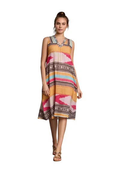 Iconique Women's Dress  Ic25056 Multicolor White/yellow