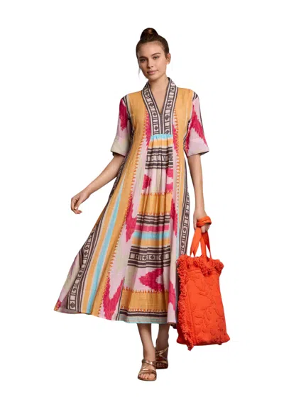 Iconique Women's Dress  Ic25058 Multicolor White/yellow