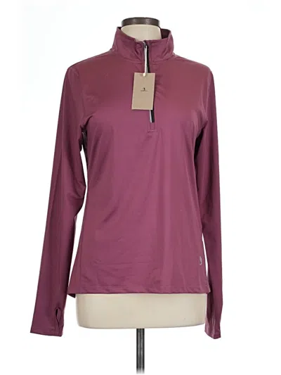 Pre-owned Icyzone Fleece Jacket In Burgundy