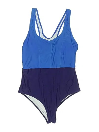 Pre-owned Icyzone One Piece Swimsuit In Blue