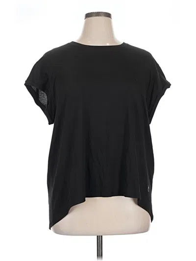 Pre-owned Icyzone Short Sleeve Top Black Boatneck Tops