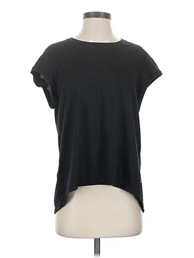Pre-owned Icyzone Short Sleeve Top Black Scoop Neck Tops