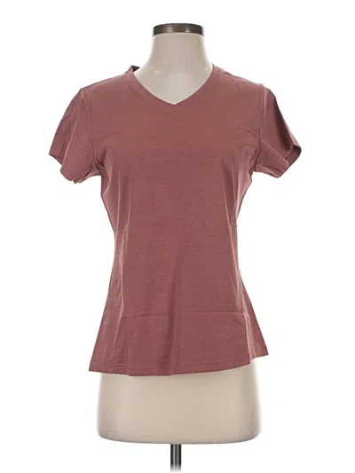 Pre-owned Icyzone Short Sleeve T-shirt In Burgundy