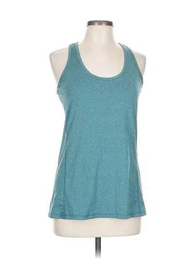 Pre-owned Icyzone Sleeveless Top Teal Halter Neckline Tops In Blue