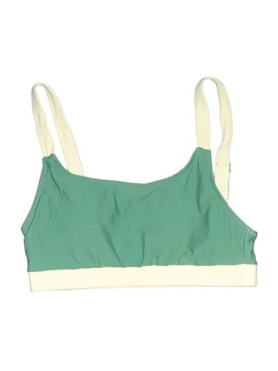 Pre-owned Icyzone Swimsuit Top Green Swimwear