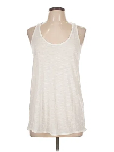 Pre-owned Icyzone Tank Top Ivory Halter Neckline Tops In White