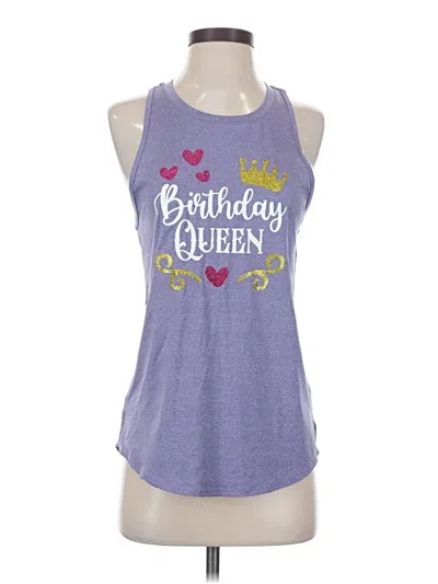 Pre-owned Icyzone Tank Top Purple Halter Neckline Tops