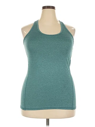 Pre-owned Icyzone Tank Top Teal Halter Neckline Tops