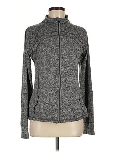 Pre-owned Icyzone Zip Up Hoodie In Gray