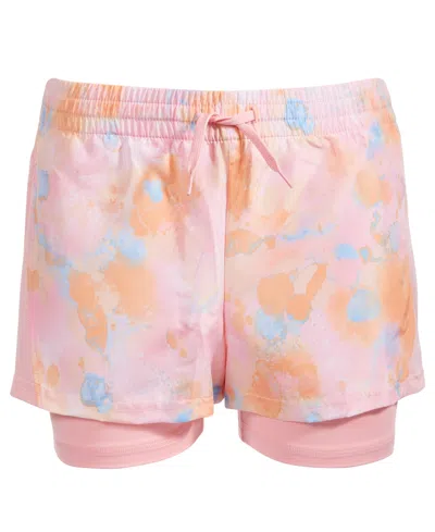 Id Ideology Kids' Big Girl Dreamy Bubble Layered-look Shorts, Created For Macy's In Pink Icing