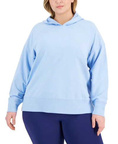 Id Ideology Plus Size Comfort Hooded Sweatshirt, Created For Macy's In Skysail Blue