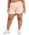 ID IDEOLOGY PLUS SIZE DREAMY BUBBLE PRINTED RUNNING SHORTS, CREATED FOR MACY'S
