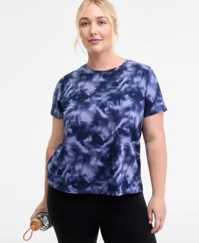 Id Ideology Plus Size Essential Cotton Short-sleeve T-shirt, Exclusively At Macy's