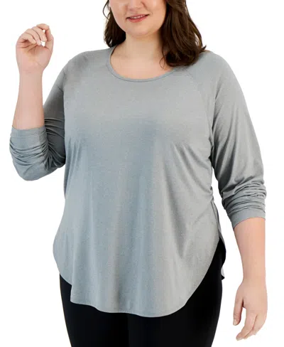 Id Ideology Plus Size Essentials Long Sleeve T-shirt, Created For Macy's