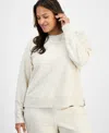 Id Ideology Plus Size Fleece Crewneck Sweatshirt, Macy's Exclusive In White