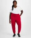 Id Ideology Plus Size Fleece Jogger Sweatpants, Created For Macy's In Cranberry Whip
