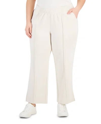 Id Ideology Plus Size High Rise Wide Leg Sweatpants, Created For Macy's