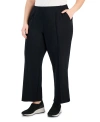 ID IDEOLOGY PLUS SIZE HIGH RISE WIDE LEG SWEATPANTS, CREATED FOR MACY'S